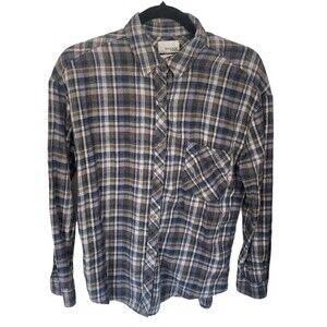 Wilfred Free Plaid Flannel Button Down Shirt Size Small‎
